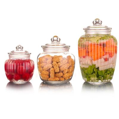 食品级泡菜坛子玻璃罐头瓶子小大号腌菜玻璃瓶密封罐子储物罐家用
