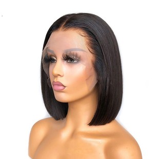 10A Straight Bob 13*4frontal lace wig 200% density human