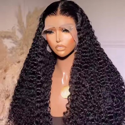12A Raw Indian Lace Frontal Wig Burmese Curly Closure Wig