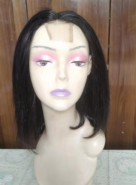 10a brazilian kim k closure bobo wig 10inch long parting wig