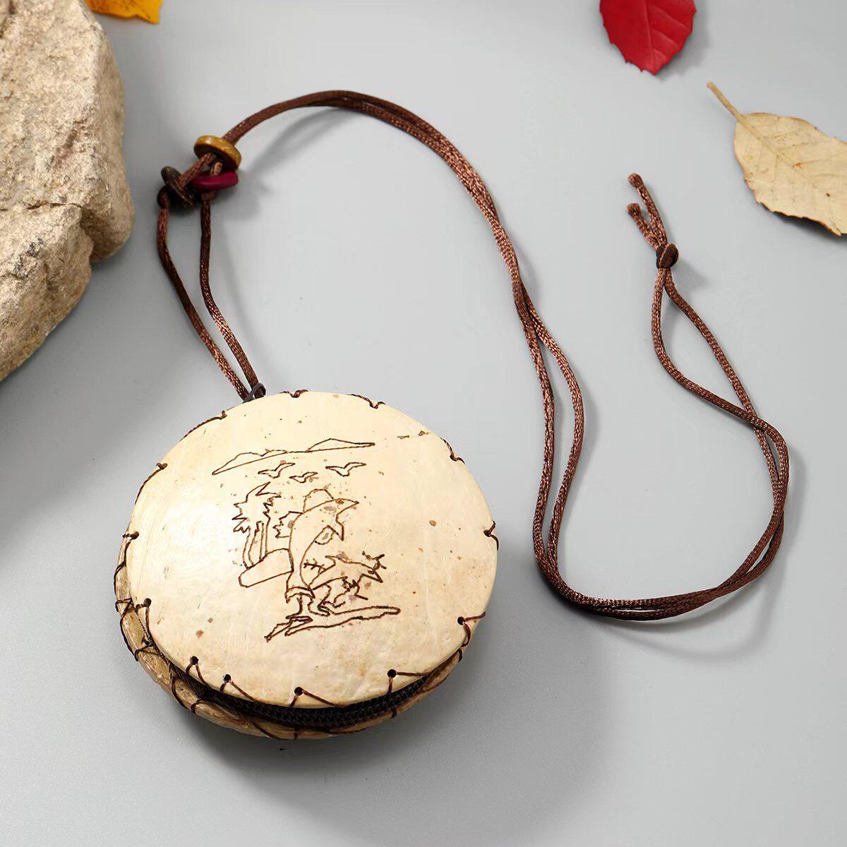 椰壳包零钱包特色民族风椰壳包手工编织复古女包