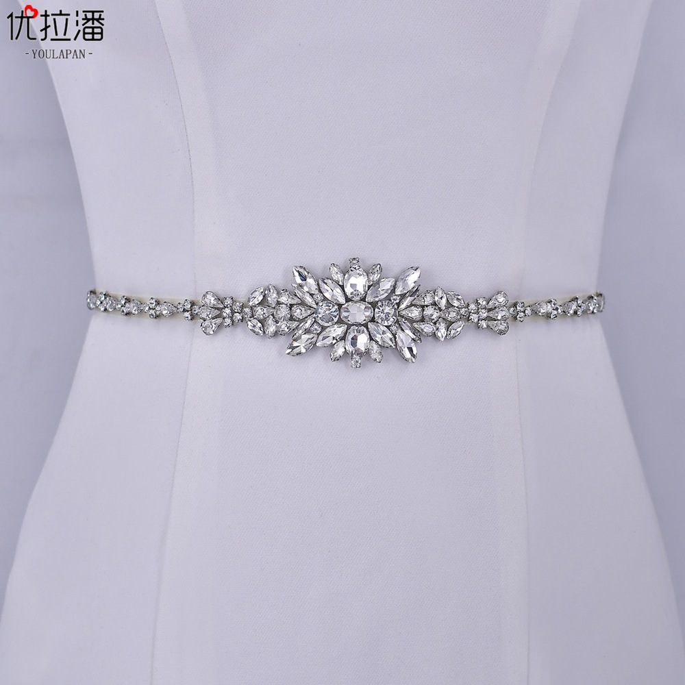 潮流高级2023秋冬礼宴淡雅简约新娘手工腰带满钻婚纱礼服腰封S352