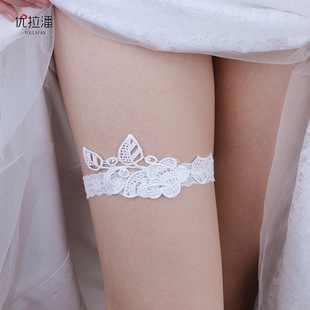 潮流高级外贸新娘婚纱腿花婚庆用品腿环颈圈腿套西式 婚礼ST02