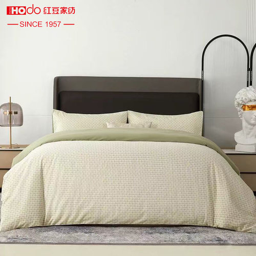 红豆家纺100%纯棉AB面四件套全棉纯棉新款床单被套床上用品被罩