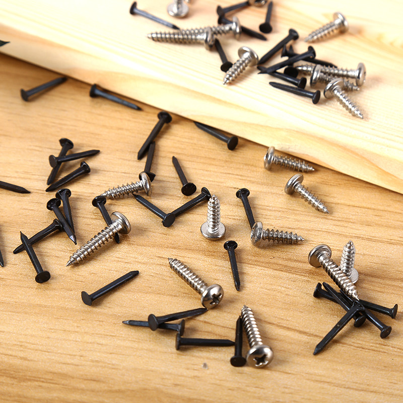 WOODWORKING WORKSHOP STEEL NAILS SELF-TAPPING SCREWS CARPENTRY NAILS KINDERGARTEN CHILDRENS DIY HANDMADE MATERIALS PACKAGING RING TOOLS