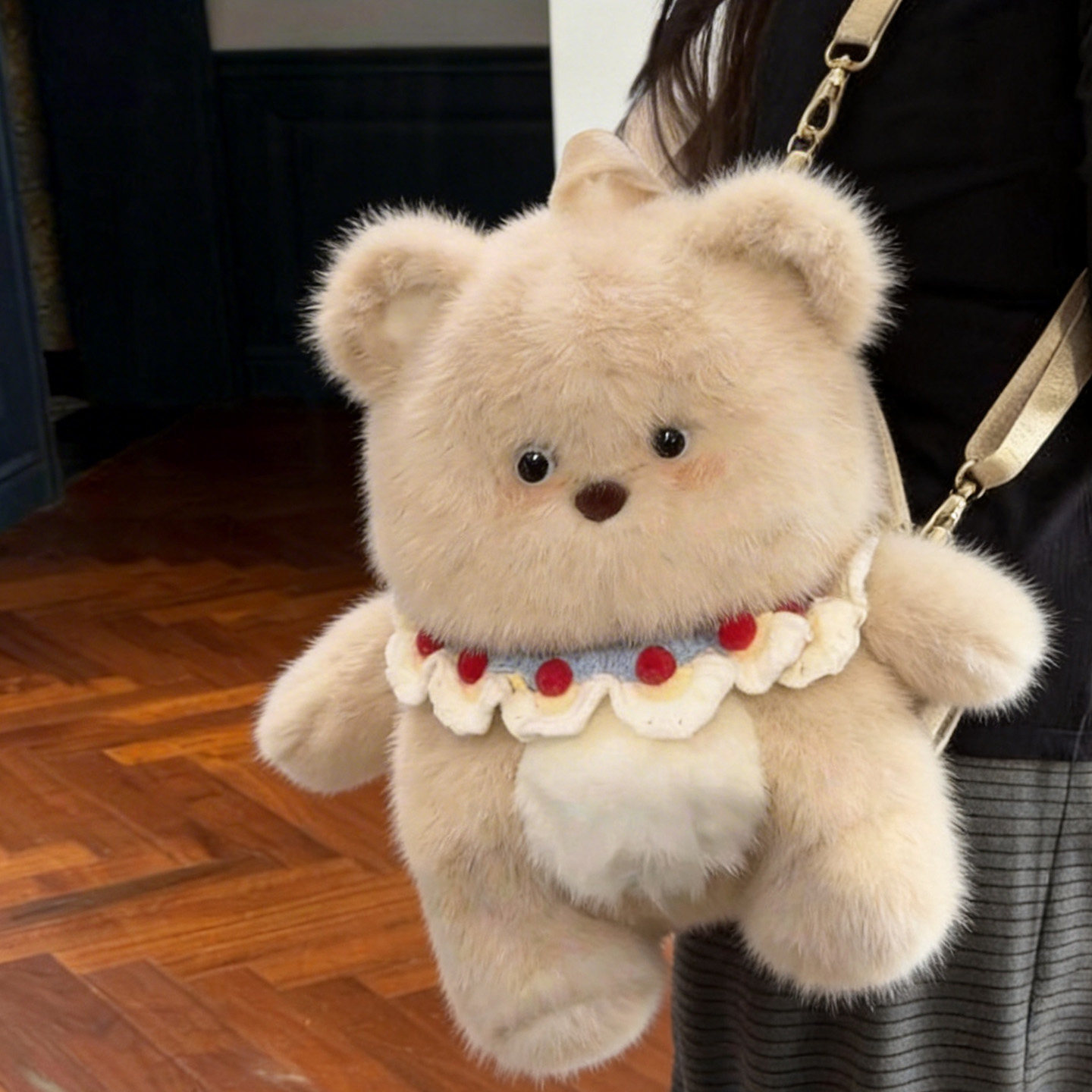 奶茶熊玩偶公仔双肩包生日礼物女生送女朋友闺蜜的女孩新年情人节