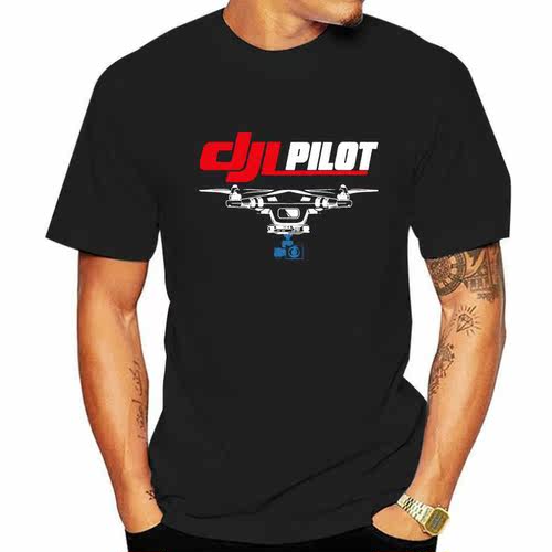 Dji – T-shirt de pilote de Drone pour homme, haut décontra