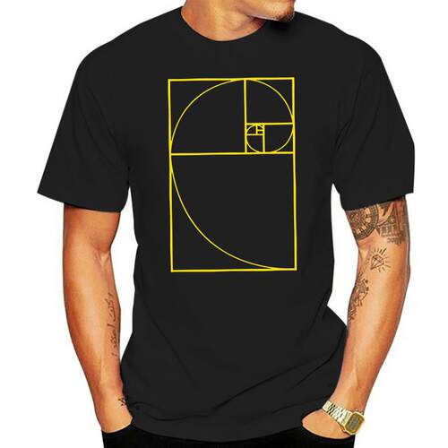Fibonacci Spiral T Shirt Golden Ratio Spiral Geometry T-Shir