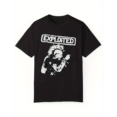 Men's THE EXPLOITED Graphic T-Shirt Bold Punk Rock Design Li