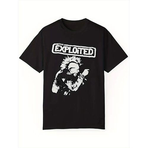 Men's THE EXPLOITED Graphic T-Shirt Bold Punk Rock Design Li
