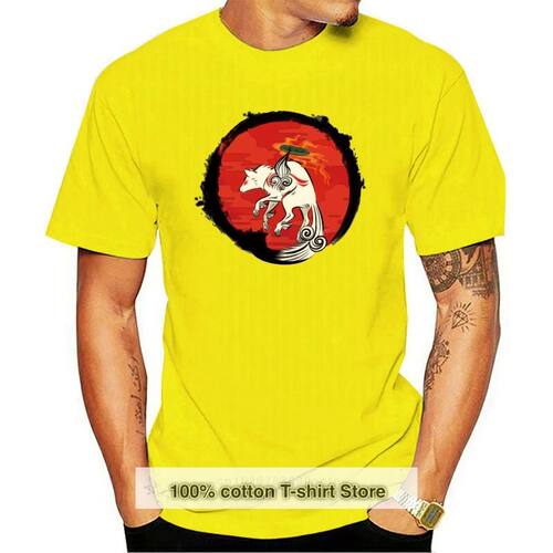2024 Man T-Shirt Japan Style Tshirt Inugami Gray Wolf Print