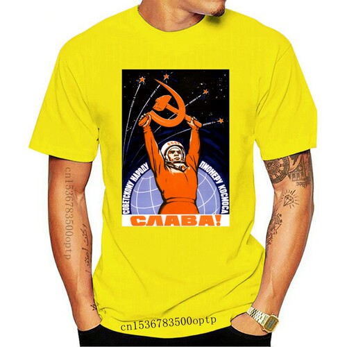 New Soviet Tshirt Sputnik Gagarin Space Ussr Cccp Vintage Po