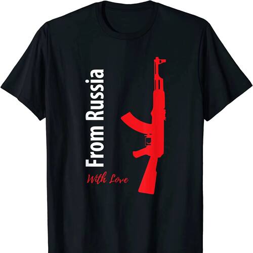 From Russia with Love -AK-47 Assault Rifle T Shirt. New 100%