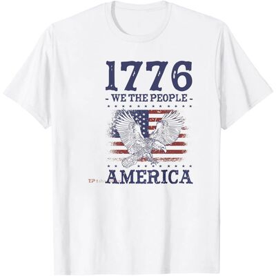 1776 We The People American Flag Eagle Patriotic T-Shirt Ind