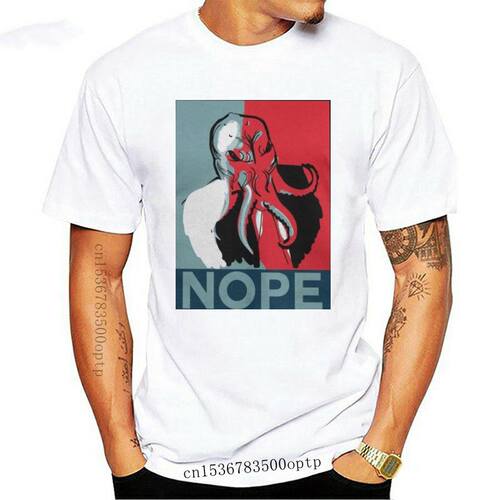 New Men's Cthulhu Nope T Shirt Cotton Clothing Vintage Short