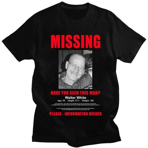 Heisenberg Breaking Bad Missing Sign T Shirt Better Call Sau