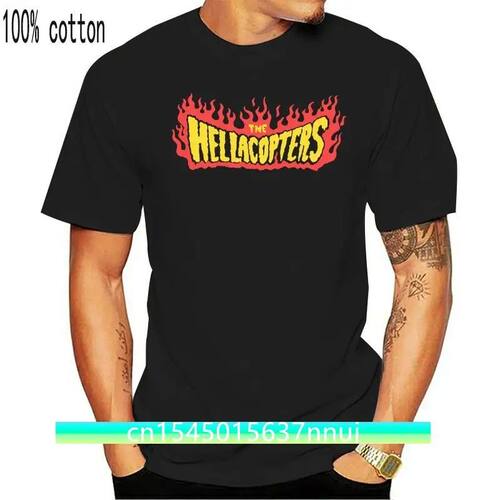 Men T Shirt Hellacopters The Flames Black Tops Clothing t-sh