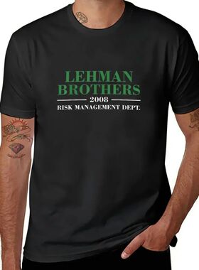 Lehman Brothers Risk Management T-Shirt vintage boys whites