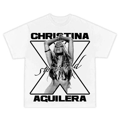 Christina Stripped T Shirt Men Women Short Sleeve Cotton Tee
