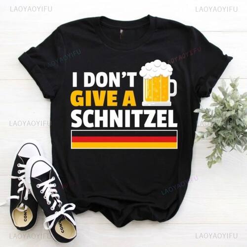 I Don't Give A Schnitzel German Flag Beer Wurst Funny Oktobe