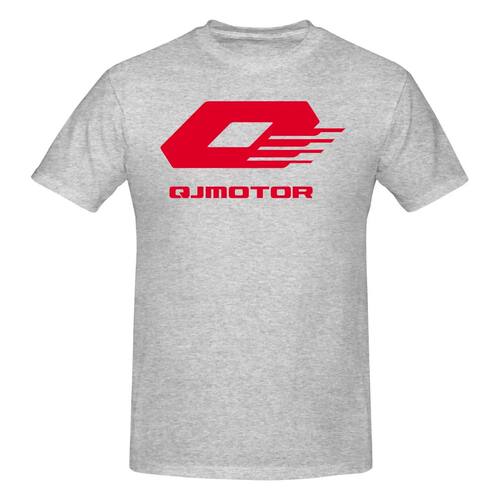Funny QJMOTOR Men's T-shirt Printed Tops Are Loose and Slim