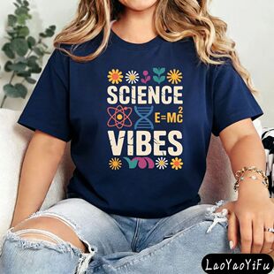 Science Vibes Shirts Retro Teacher Gift Tshirt Boho STEM Stu