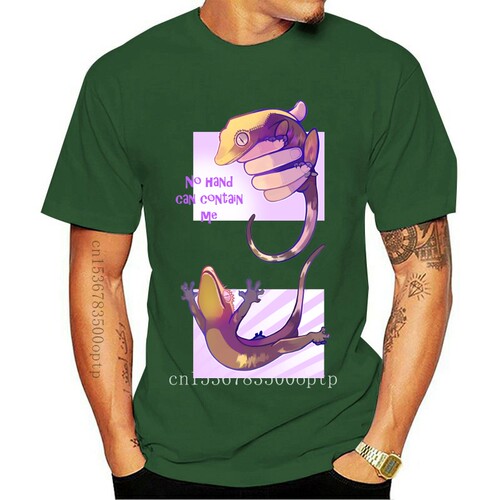 New No hand can contain me T shirt crested gecko herthatdraw