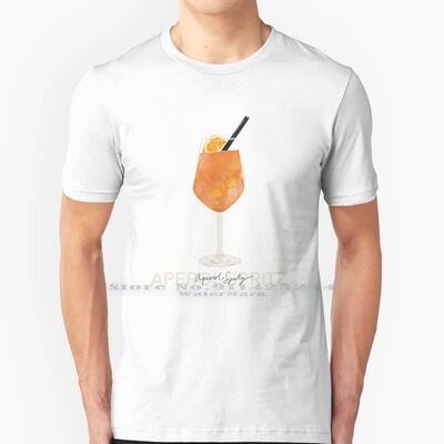 Spritz Print 100% Cotton T Shirt Spritz Drinks Happyhour Ape