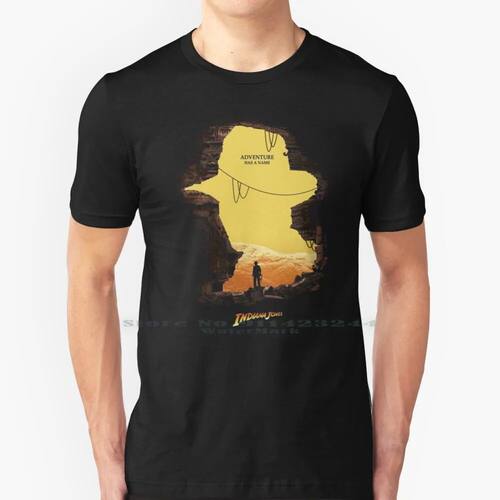 Adventure Has A Name 100% Cotton T Shirt Legend Indiana Jone