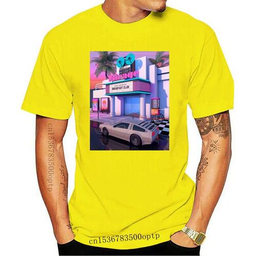 Men Tshirt  Retro Cinema   Synthwave   T Shirt Printed T-Shi