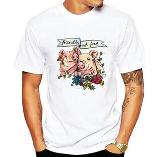 T-shirt cochon Vegan Be gentil, plante végétarienne, migno