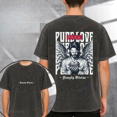 Fashion Vintage American Style Streetwear Cotton Washed Man