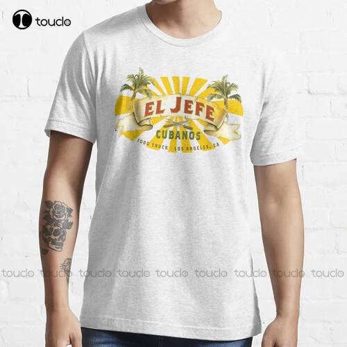 New El Jefe Cubanos Food Truck T-Shirt Cotton Tee Shirt Dog