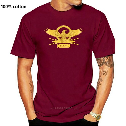 New Spqr Roman Eagle The Roman Empire Logo MenS Black T Shir