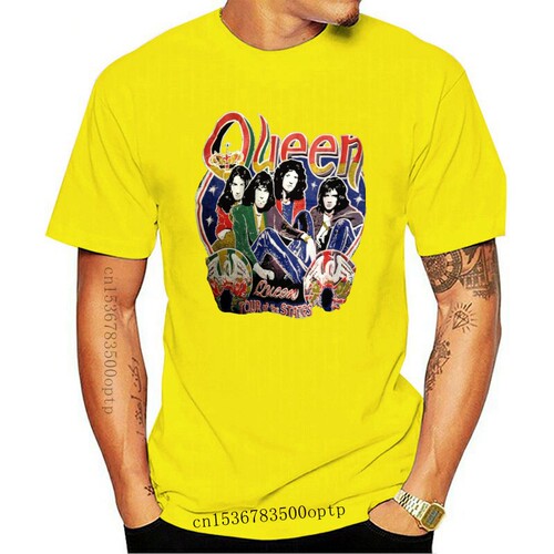 New Queen Rock Band Vintage Look T Shirt Tour Of Logo T-Shir
