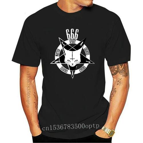 Satanic Baphomet  666 T Shirt Printing Cotton O-Neck Leisure