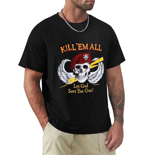 Humor Fashion T Shirt Vintage 1986 Kill Em All Let T-Shirt C
