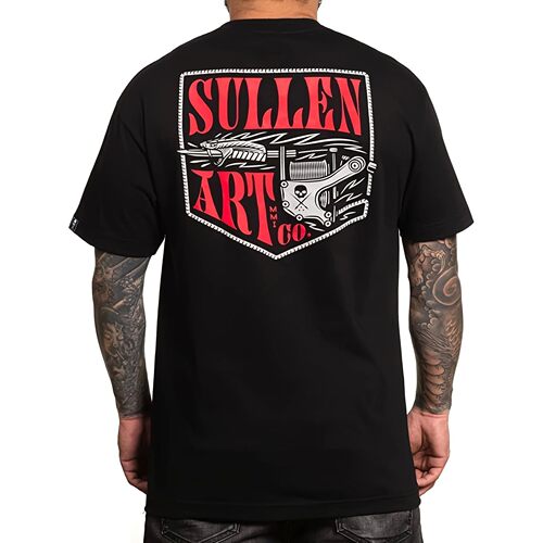 Sullen Crestline Men's Graphic Tattoo Tee Black Cotton Knit