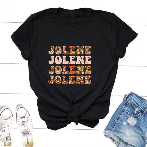 Jolene Dolly Parton T Shirts Leopard Floral T Shirt Vintage