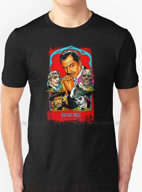 Vincent Price-Master Terror 100% Cotton T Shirt Vincent Pric