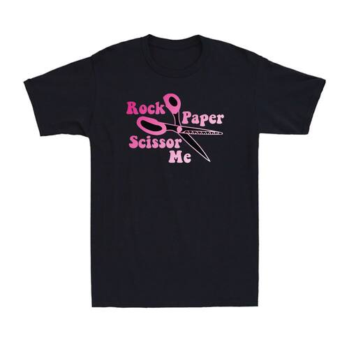 Rock Paper Scissor Me Pink Funny Quote Joke Novelty Men's T-