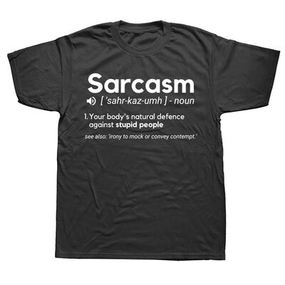 SARCASM Funny Dictionary Description T Shirts Summer Graphic