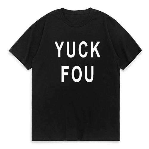 YUCK FOU T-Shirt Summer Short Sleeves Print Tee mens summer