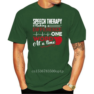 New Mens Speech Therapy Shirt t shirt designer Short Sleeve