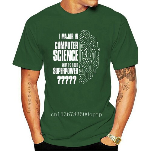 New I Major In Computer Science Geek T Shirt Letter Funny S-