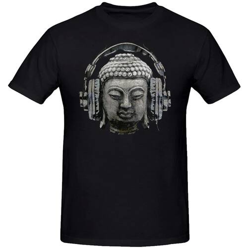 Buddha Buddhist Headphones Buddhism Art Mens Tshirt Tee Top