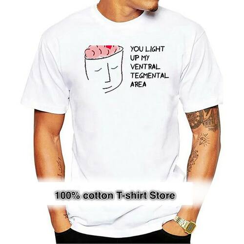 Funny Brain Neuron Biology Science T-Shirt Man Round Neck Pr