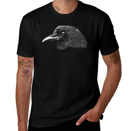 Crow Head Graphic 01 T-Shirt street wear funny costumes shir