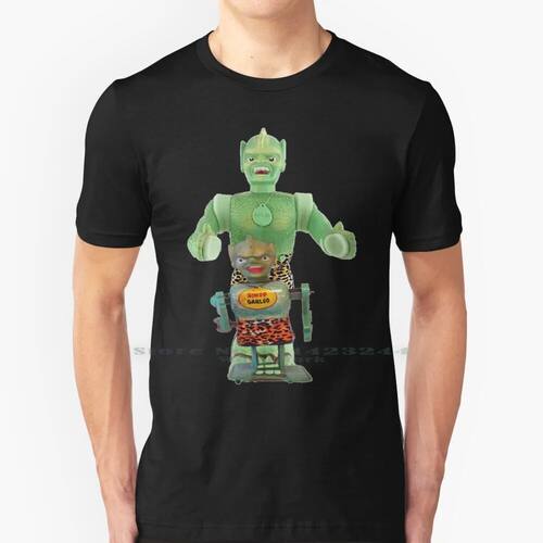 Garloo 100% Cotton T Shirt Garloo Robot Toy Monster Retro Vi