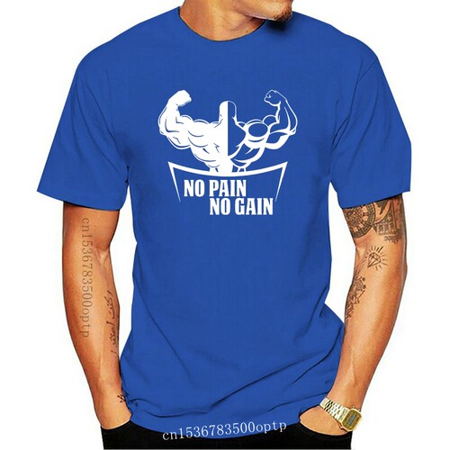 New NO PAIN NO GAIN MENS T-SHIRT GYM TRAINING TOP DESIGN  WE